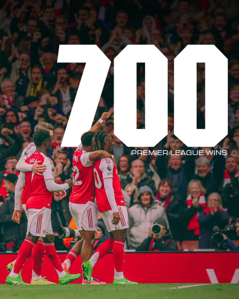 Eze Haunts Palace to Deliver Arsenal’s 700th Premier League Win
