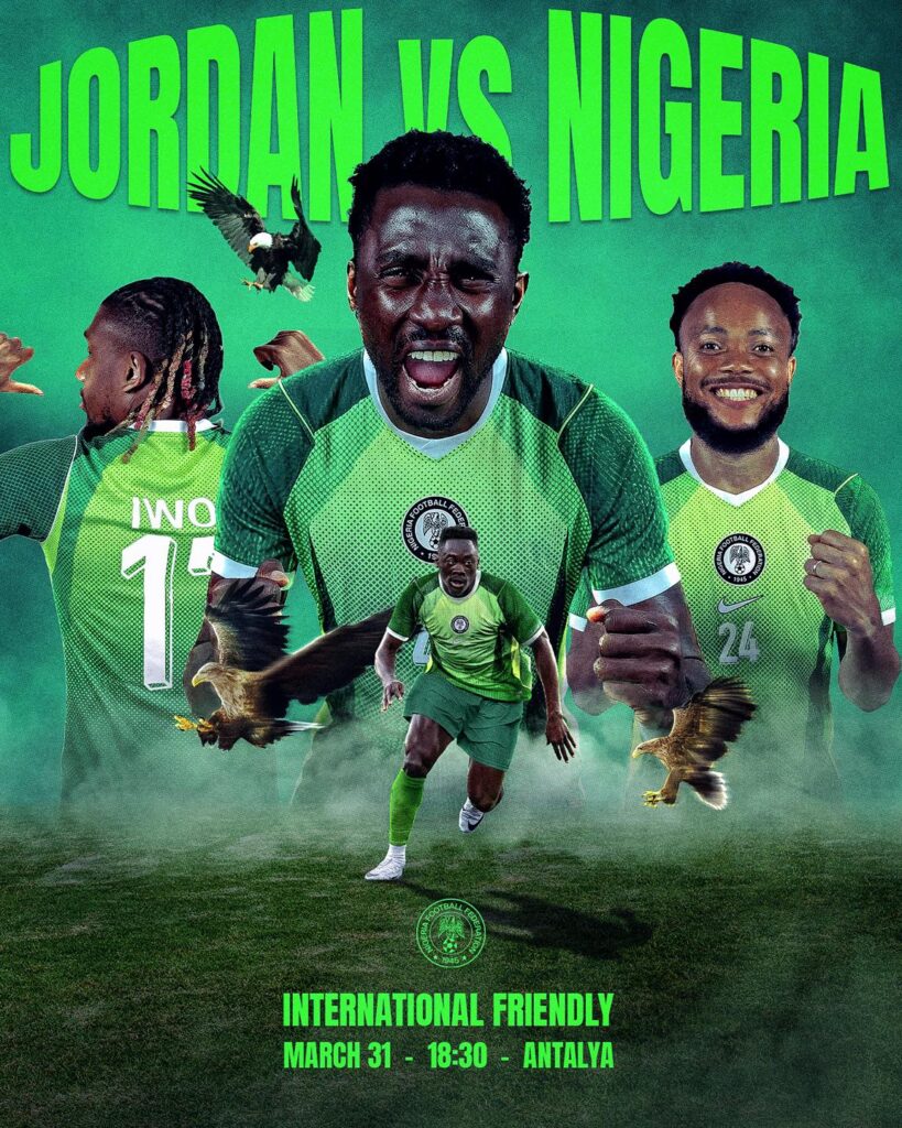 Super Eagles face World Cup bound Jordan in crucial friendly test